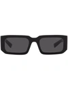 Prada Pr 06ys Rectangle Frame Sunglasses In Black