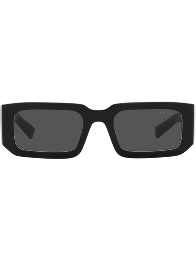 Prada Pr 06ys Rectangle Frame Sunglasses In Black