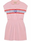 GUCCI INTERLOCKING G COTTON POLO DRESS