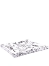 DSQUARED2 GRAPHIC-PRINT COTTON THROW BLANKET