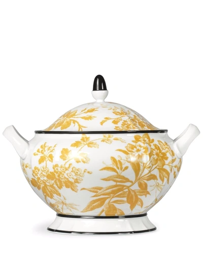 Gucci Herbarium Soup Tureen In Sunset, Yellow