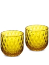 Dolce & Gabbana Hand-blown Murano Shot Glasses (set Of 2) In Yellow