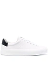 Givenchy Men Leather Sneakers With 4g Metal Logo In White