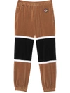 BURBERRY BURBERRY STRIPED CHENILLE LOGO GRAPHIC TRACKPANTS