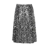 Burberry Rersby Leopard Print Pleated Skirt In Black Ip Pattern