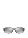 Versace Men's Clans Medusa Biggie Sunglasses In Transparent Grey