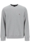 Paul Smith Zebra Logo Sweatshirt In Melange Grey (grey)