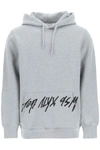 Alyx Logo-print Drawstring Hoodie In Grey Melange (grey)