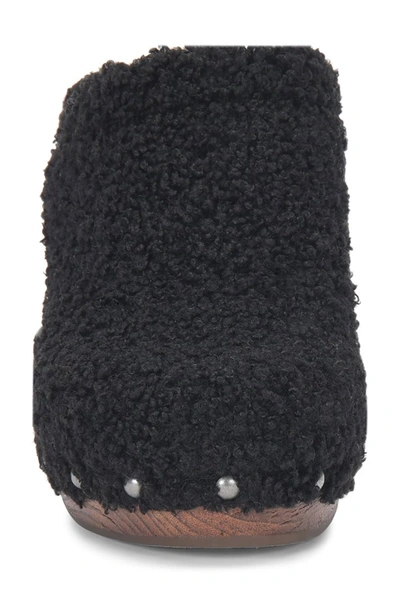 Korks Footwear Faux Fur Teddy Clog In Black Fur