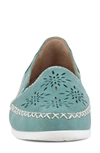 Earth Origins Lorelei Flat In Agate Green Nubuck Leather