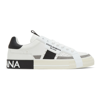 DOLCE & GABBANA WHITE CALFSKIN 2.ZERO CUSTOM SNEAKERS