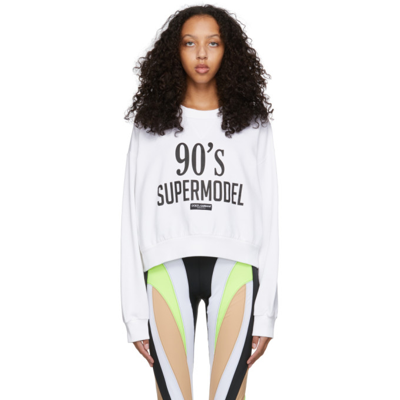 Dolce & Gabbana '90s Supermodel-print Drop-shoulder Sweatshirt In White