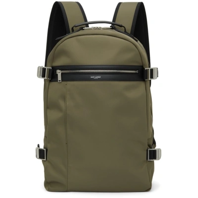 Saint Laurent City Trekking Leather-trimmed Shell Backpack In Unknown