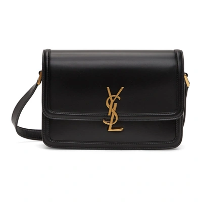 Saint Laurent Black Medium Solferino Bag In 1000 Nero