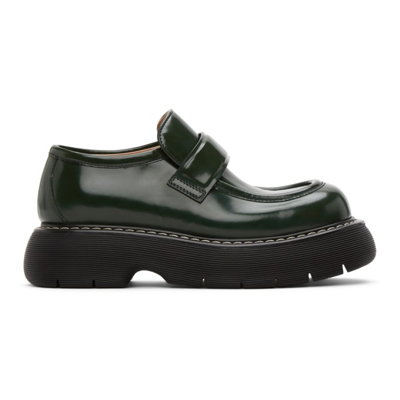 Bottega Veneta Green Swell Loafer In 3381-bottle Green