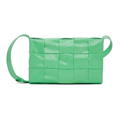Bottega Veneta Cassette Intrecciato Leather Crossbody Bag In Green