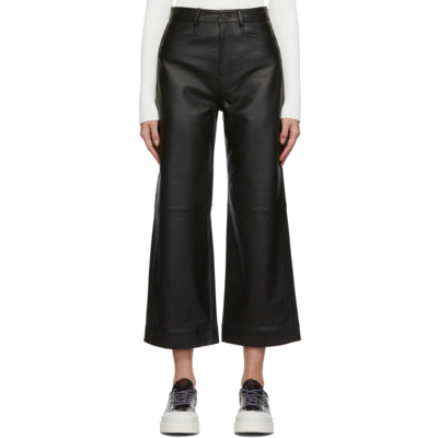 Proenza Schouler Black  White Label Culotte Leather Pants
