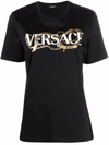 VERSACE VERSACE WOMEN'S BLACK COTTON T-SHIRT,10041531A029912B070 42