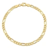 Amour Figaro Chain Bracelet In 18k Yellow Gold Plated Sterling Silver In Yellow