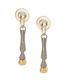 BURBERRY BURBERRY LADIES GOLD-PLATED AND RESIN HOOF DROP EARRINGS