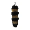 BURBERRY BURBERRY STRIPED FAUX FUR TAIL CHARM