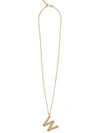 BURBERRY BURBERRY ALPHABET W CHARM GOLD-PLATED NECKLACE