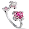 Swarovski Cherie Pink And Clear Crystal Open Flower Ring In Multi-color