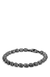 David Yurman Spiritual Beads Skull Bracelet In Silver