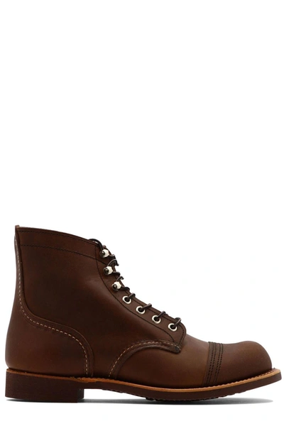 Red Wing Shoes "iron Ranger" Ankle Boots In Brown