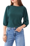 VINCE CAMUTO CRINKLED PUFF THREE-QUARTER SLEEVE TOP