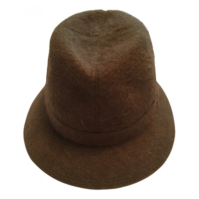 Pre-owned Borsalino Wool Hat In Brown