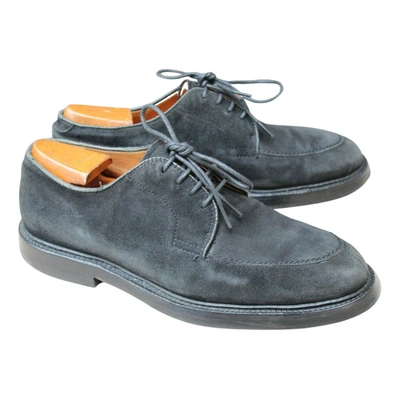 Pre-owned Alden Shoe Company Lace Ups In Blue