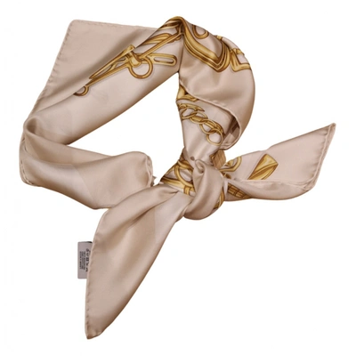 Pre-owned Gucci Silk Handkerchief In Gold