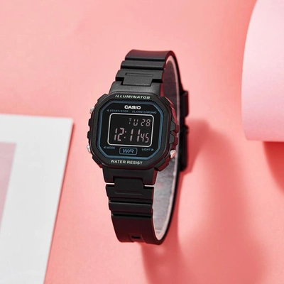 Casio 卡西欧学生电子运动小方表男士时尚数显手表 In Black