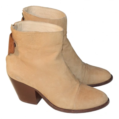 Pre-owned Rag & Bone Leather Ankle Boots In Camel