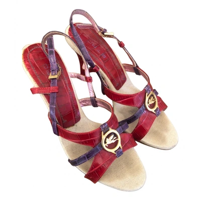 Pre-owned Etro Leather Sandals In Multicolour