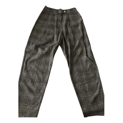 Pre-owned Nineminutes Wool Trousers In Grey
