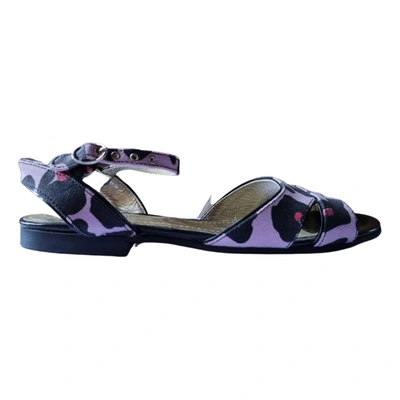 Pre-owned Sonia By Sonia Rykiel Leather Sandal In Purple