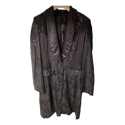 Pre-owned Anteprima Silk Coat In Black