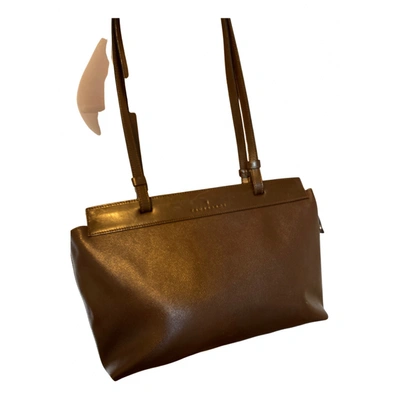 Pre-owned Trussardi Leather Handbag In Brown