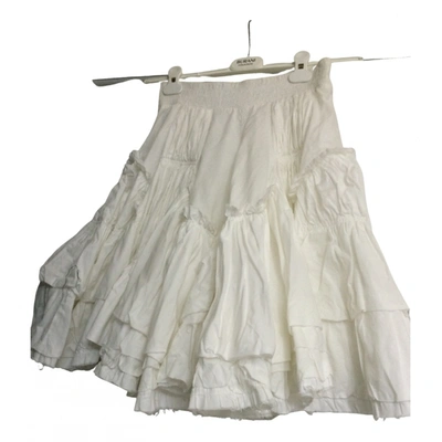 Pre-owned Ermanno Scervino Skirt In White