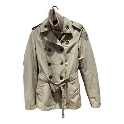 Pre-owned Blauer Trench Coat In Khaki