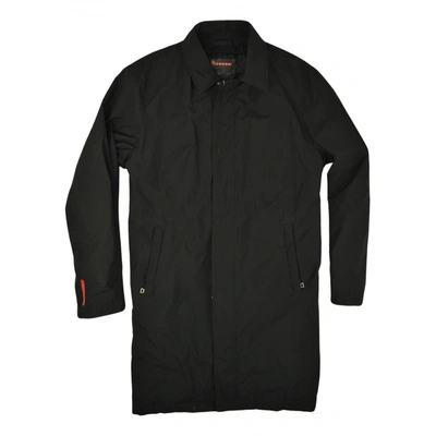 Pre-owned Prada Trenchcoat In Black