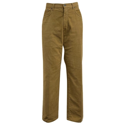 Pre-owned Trussardi Jeans Trousers In Yellow