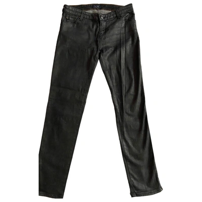 Pre-owned Armani Collezioni Slim Pants In Black