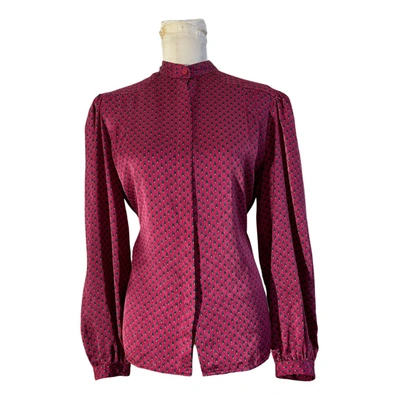 Pre-owned Dior Blouse In Burgundy