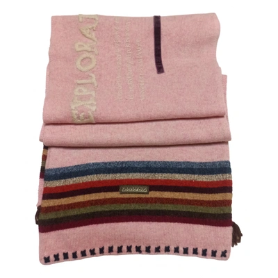 Pre-owned Napapijri Wool Scarf In Pink