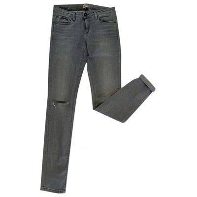 Pre-owned Tommy Hilfiger Slim Jeans In Grey