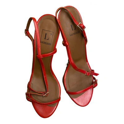 Pre-owned L'autre Chose Leather Sandals In Red