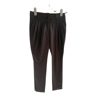 Pre-owned Pinko Carot Pants In Brown